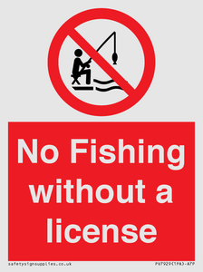 No Fishing without a license